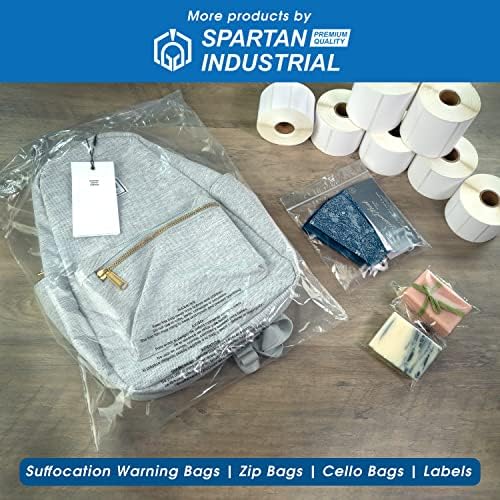 Спартан Индустриски - 5 ”x 7” 2 милји чисти рекоси што може да се вратат во зип пластични поли торби со заптивка за заптивка за заклучување
