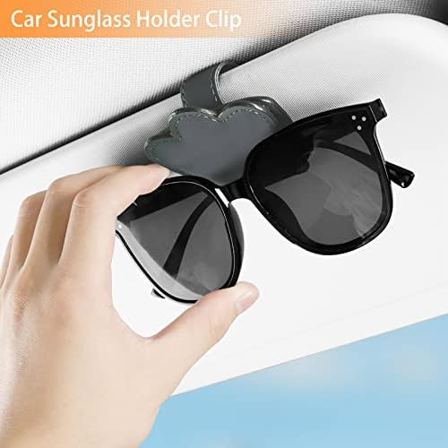 Wivico 2 пакува држач за очила за сонце за автомобил, држач за очила за сонце на визир, држач за држачи за клип, автомобили за очила за очила, магнетна очила за очила, уни?