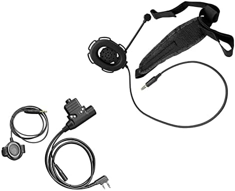 Wodasen Z Tactical Bowman Elite II Hearts На слушалките Намалување на една страна прилагодливи слушалки и адаптер за голем PTT U94 за