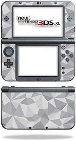 MOINYSKINS Кожата компатибилна со Nintendo 3DS XL - сив полигон | Заштитна, издржлива и уникатна обвивка за винил декларална обвивка