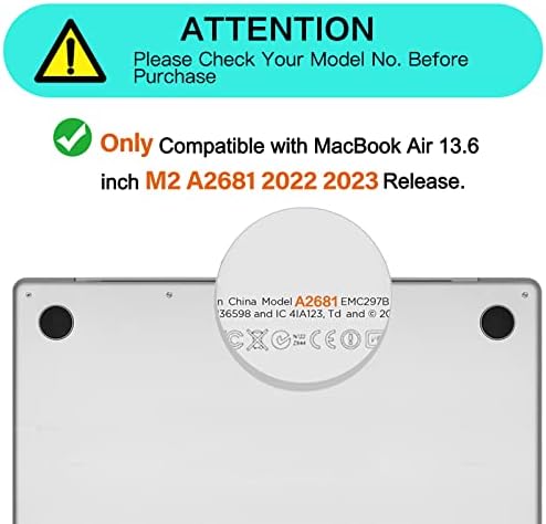 Екран за приватност на Mosiso компатибилен со MacBook Air 13,6 инчи 2023 2022 Објавување M2 A2681, анти -сина анти -сјај за гребење на лаптоп