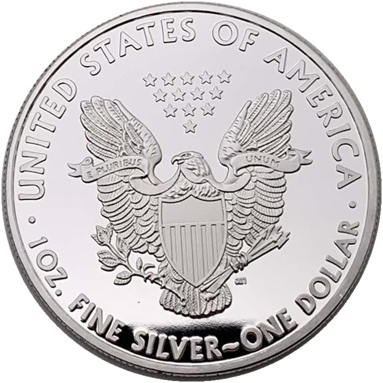 Мисија Аполо 11 Сребрена Комеморативна Колекција Монети Печатење Во Боја Златници Монети Вселенски Летала Медали За Слетување