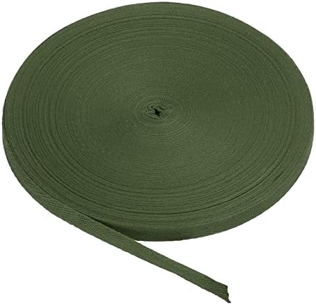 ПАТИКИЛ памук Твил лента 3/8 инчи 50 јарди памучна лента пристрасна лента за врзување на лента за обврзници за мрежи за шиење за шиење