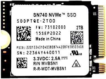 Yassdwbn SN740 M.2 2230 SSD 2TB NVME PCIE за палубата на палубата Pro9 ， за проток на ROG