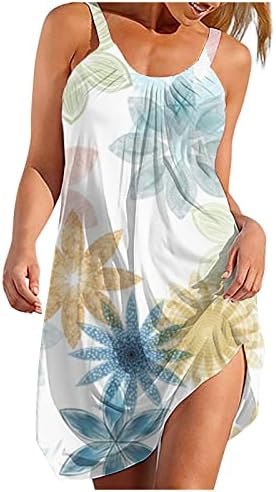 FQZWONG MIDI фустани за жени летни обични плажа одмор Сонце фустани моден гроздобер клуб што излегува одморалиште на одморалиште