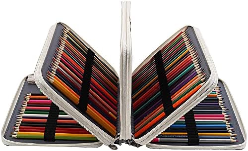 Шуланер 200 слотови во боја на молив со затворање на патенти со патент, пеперутки и велосипеди моливчиња торба 840D најлон водоотпорна ткаенина