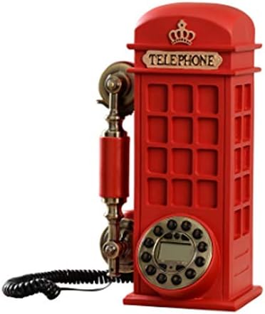 KXDFDC ретро ротирачки телефонски телефонски антички жичен телефонски декорација