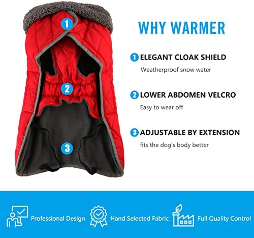 Зимски палто на фратрално куче, водоотпорно куче зимски јакни, топли палта за кучиња со крзнена јака, ладно време кучиња облека рефлексивни