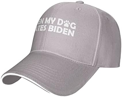 GHBC дури и моето куче го мрази Бајден возрасни бејзбол капа, женски шминка, прилагодлива машка машка капа