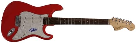 Томи Чонг потпиша автограм со целосна големина тркачки автомобил Црвен Fender Stratocaster Electric Guitar W/ James Spence JSA
