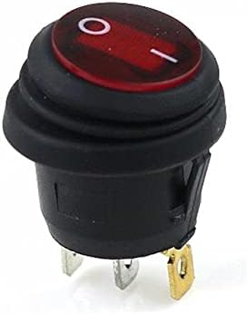 Velore 1PCS KCD1 тркалезен водоотпорен водоотпорен 3pin ламба тркалезен прекинувач 10 A 250VAC 125V FLAM LAMP LED LED LED