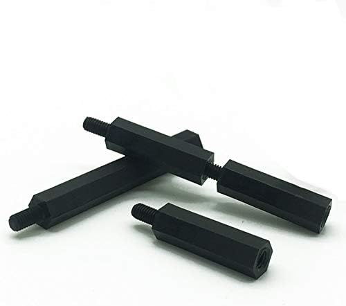 Завртки 30/20/10PCS M3L+6mm Тема црна растојание за завртки за пластика за PCB матична плоча фиксирана најлонска столб за распрскувач - столб