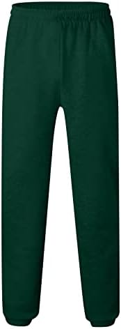 Менс полиестерски панталони Обични панталони лабава патент џеб влечење еластични панталони за спортови на половината меки панталони