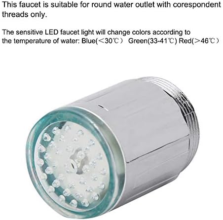 Тапа за вода, Тапа ЗА Контрола На Сензорот За Температура RGB 3 Бои Промени LED Светло Славина Филтер За Заштеда На Вода Допрете Мијалник