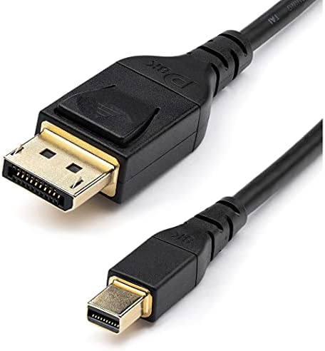 Startech.com 6ft VESA Сертифициран Mini DisplayPort To DisplayPort 1.4 Кабел - 8K 60Hz HBR3 HDR - Super UHD MDP до DP 1.4 кабел