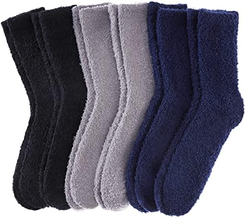 Менски нејасни влечки чорапи супер меки пријатни меки зимски топло чорапи за спиење