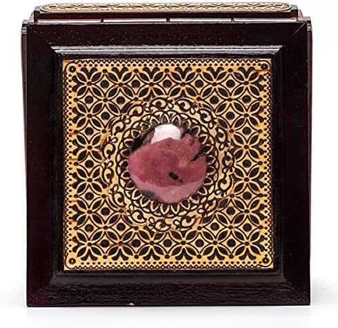 105х105 мм Сибирски Обрасци Рачно Изработена Кутија За Накит Од Бреза
