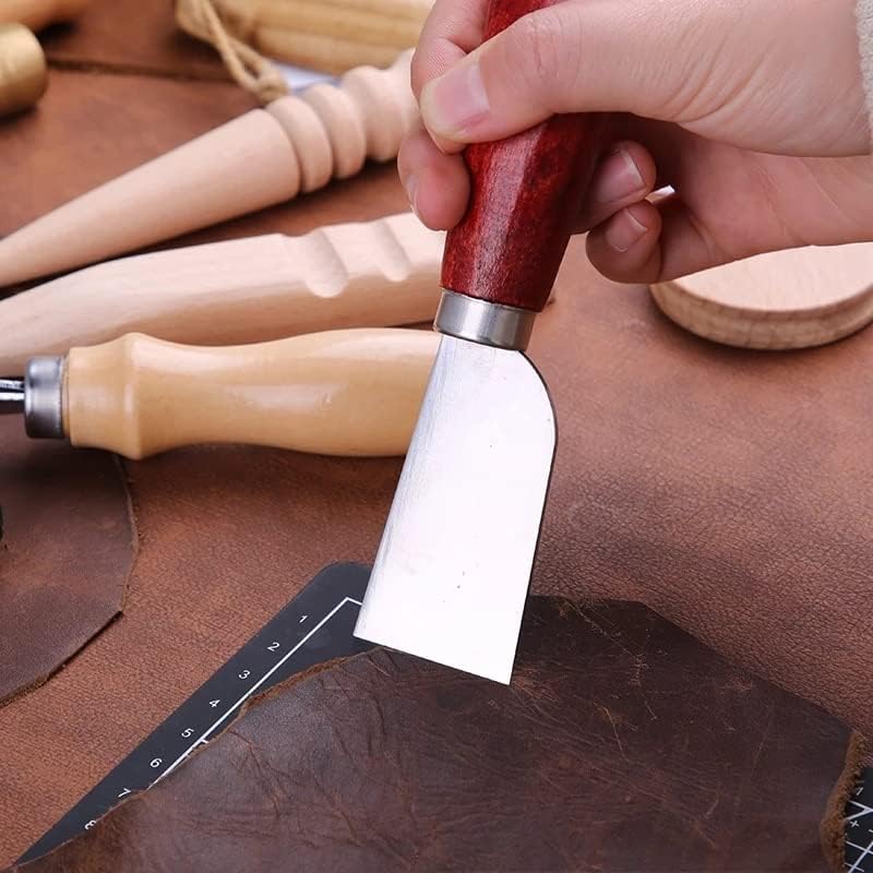 Кожни занаетчиски алатки комплет за шиење на рака за шиење за шиење на шевовите за резба работа седло Гровер Поставете додатоци DIY алатка