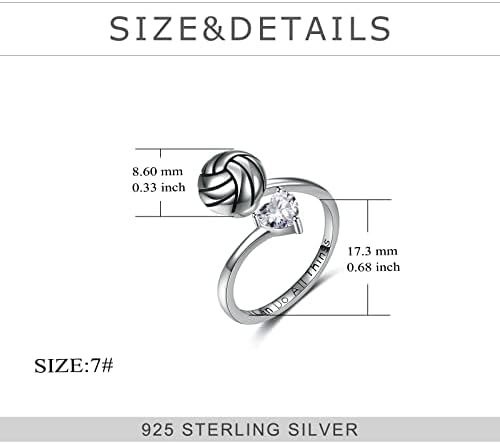 Стерлинг сребрен фидгетски прстен за анксиозност за жени Спинер прстен отворен прилагодлив за вознемиреност што го олеснува стресот, жената девојка