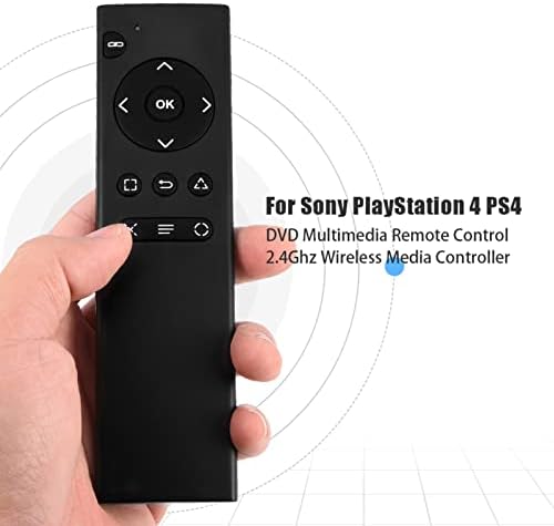 Далечински управувач на безжични медиуми за Sony PlayStation 4, 2,4GHz безжичен мултимедијален далечински управувач со USB приемник се вклопува