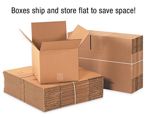 Кутија САД 20 x 10 x 4 брановидни картонски кутии, рамни 20 L x 10 W x 4 H, пакет од 25 | Испорака, пакување, движење, кутија за складирање за