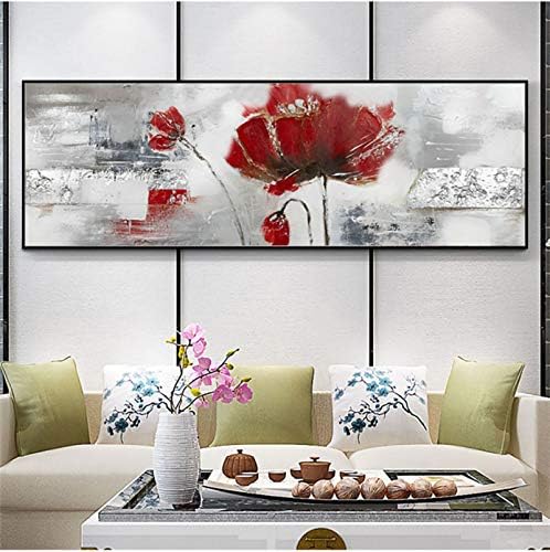 Скајнибаги масло сликарство на платно Голема рака насликана, апстрактна црвена цветна пејзаж модерни wallидни слики уметнички дела декор за дневна соба