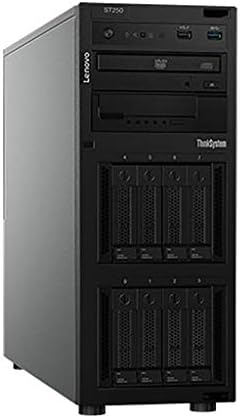 Lenovo ThinkSystem ST250 Tower Server, вклучувајќи Intel Xeon 3.3Ghz процесор, 32 GB DDR4 2666MHz RAM меморија, 8TB HDD складирање, JBOD RAID
