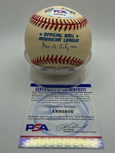 Ник Џонсон Јенкис Експос Државјани Потпишаа Автограм Официјален Бејзбол Пса Днк-Автограм Бејзбол