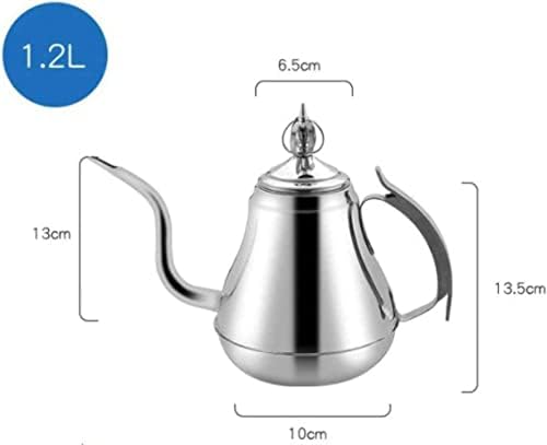 Модерни чајници котел 1,2 л не'рѓосувачки челик gooseneck келт чајник опремена со цедалка за чај погоден за индукциски шпорет за греење