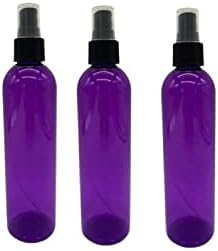 Природни Фарми 3 Пакет-8 мл-Виолетова Космо Пластични Шишиња - Црна Фино Магла Атомизатор-За Есенцијални Масла, Парфеми, Производи