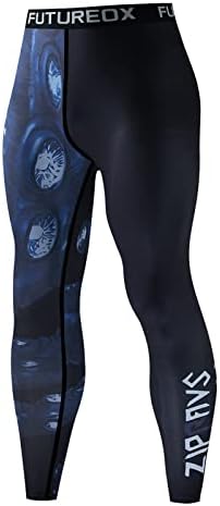 Панталони за компресија на машки FMCHICO, хеланки со долги основни слоеви, спортски фитнес долна облека хулахопки