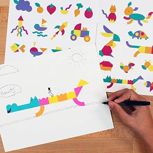 Freshcut занаетчиски Artshapes ™ Креативни хартии форми уметнички пакет со 50+ идеи за идеи, направени картички, светли бои,
