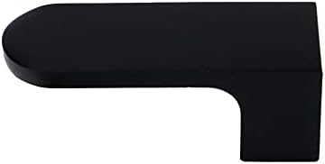 Алуминиумска легура на Пуфгуј, црна влечка рачка со единечни дупки во форма на L во форма на кабинет, фиока за фиока-6pcs