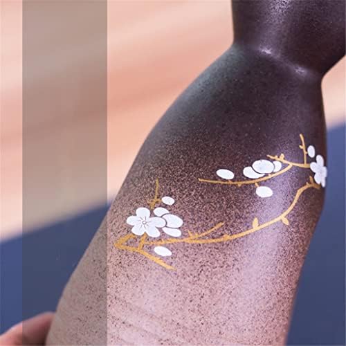 Zhuhw керамичко вино сет Јапонски цреша цвета сакси сак вино чаша сакеи за чаша поставена барвер за пијалоци дома декор