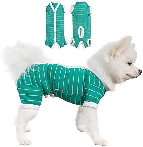 Тони хоби кучиња пижами, летна кошула за кучиња, кучиња скокање со 4 нозе за обновување костум за дишење за мало средно куче
