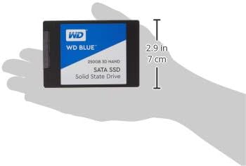 Western Digital 250 GB WD Blue 3D NAND внатрешен компјутер SSD - SATA III 6 GB/s, 2,5 /7mm, до 550 MB/s - WDS250G2B0A