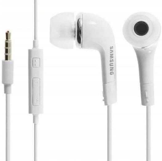 Samsung EHS64AVFWE 3,5 mm стерео слушалки со далечински и микрофон - оригинална ОЕМ - пакување без мало - бело