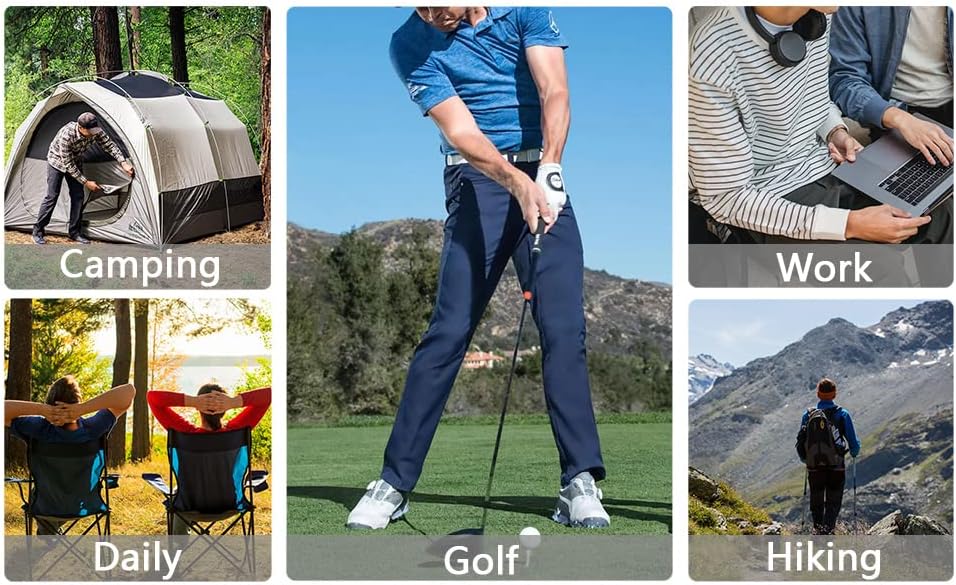 Машки голф-панталони за машка машка тенка висока истегнување, панталони со ледени свилени фустани со панталони за проширување на половината