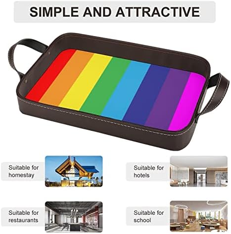 Виножито геј гордост ЛГБТ кожа Декоративна лента за персонализиран сервис за складирање на послужавник со рачки за дома хотел