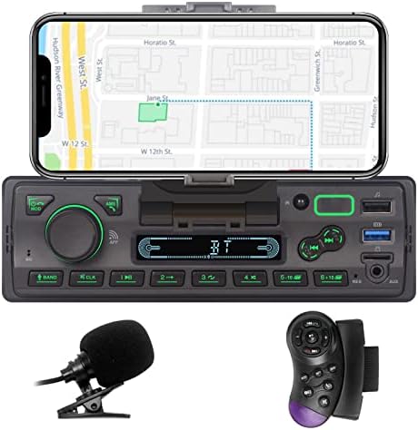 LXKLSZ Автомобил Стерео Со Bluetooth Единствен Din Со Контрола НА АПЛИКАЦИЈАТА Mp3 Плеер Поддршка Повици Без Раце/USB/FM/AM