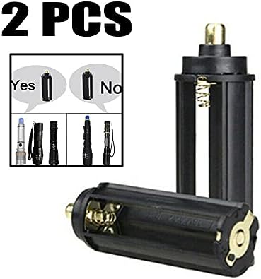 2 парчиња Црн Држач За Батерии Цилиндричен Адаптер За Куќиште за складирање за 3 x 1,5 V AAA Батерии за 18650 Фенерче Факел-2 Пакет