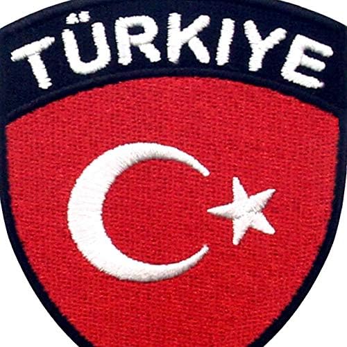 Ембао Турција со знамиња на знамето на знамето извезено Национален морал Апликација железо на шиење на амблемот на Турчинот