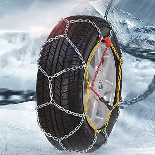 QQlong Tire Snow Chains, синџири за снежни гуми против снежни гуми за автомобил/SUV/камиони/пикап, 2 парчиња прилагодлив ланец на гуми