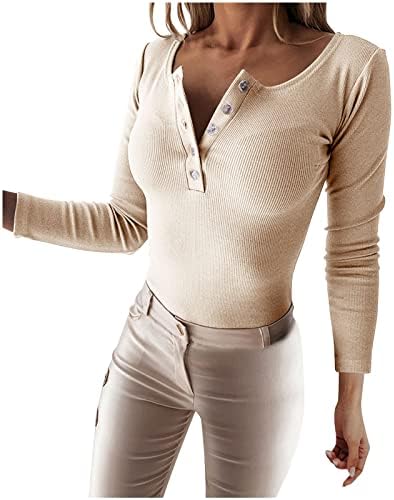 Копчиња за џемпери за пулвер за жени плетете долги ракави врвови обични модни модни цврсти бои околу вратот тенка блуза