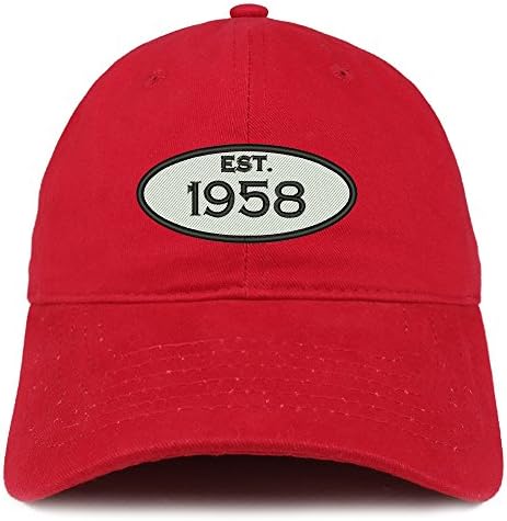 Трендовски продавница за облека основана 1958 година извезен 65 -ти роденденски подарок мека круна памучна капа