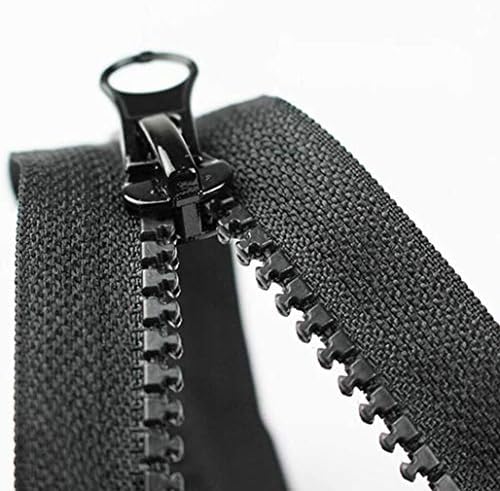 Havefun Sweating Supplies 2ps 50 70см патенти отворени патент смола за шиење за шиење облека со долги палто надолу, сива и црна црна патент