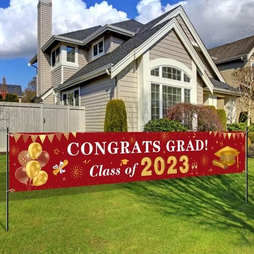 2023 Дипломирање Украси Честитки Град Класа На 2023 Банер - Виолетова И Златна Дипломирање Двор Знак Позадина Виси Украси За Внатрешни