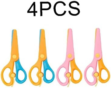 4 парчиња Пластични Безбедносни Ножици, Ножици За Безбедност На Мали Деца Детски Пластични Ножици Ножици За Мали Деца Уметнички Материјали