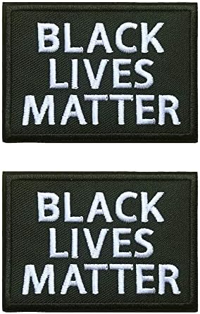 Kloriz Black Lives Matter Patch Black Fist Chinge везено железо на шиење на закрпи BLM африканска поддршка за моќ