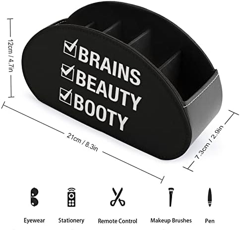 Brains Beauty Booty Booty PU Remote Remote Contlors Lounder Desktop Storage Coxizer Box со 5 оддели